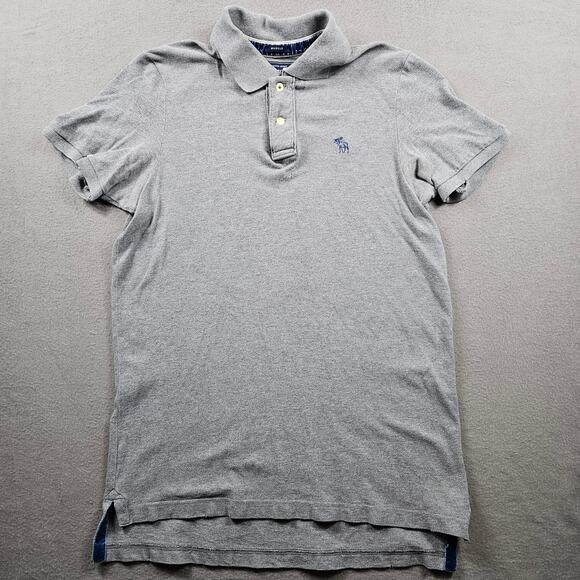 Abercrombie Fitch Polo Shirt Muscle Short Sleeve Preppy Y2K Mens Medium - Picture 1 of 6